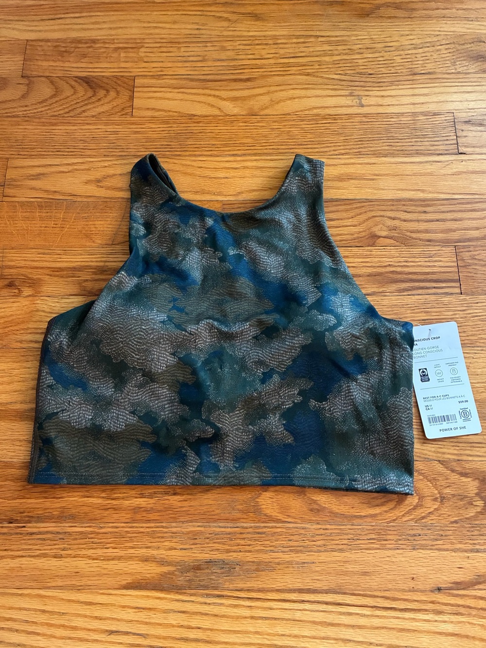 Athleta Conscious Crop Bra Top Size Medium , New With Tag